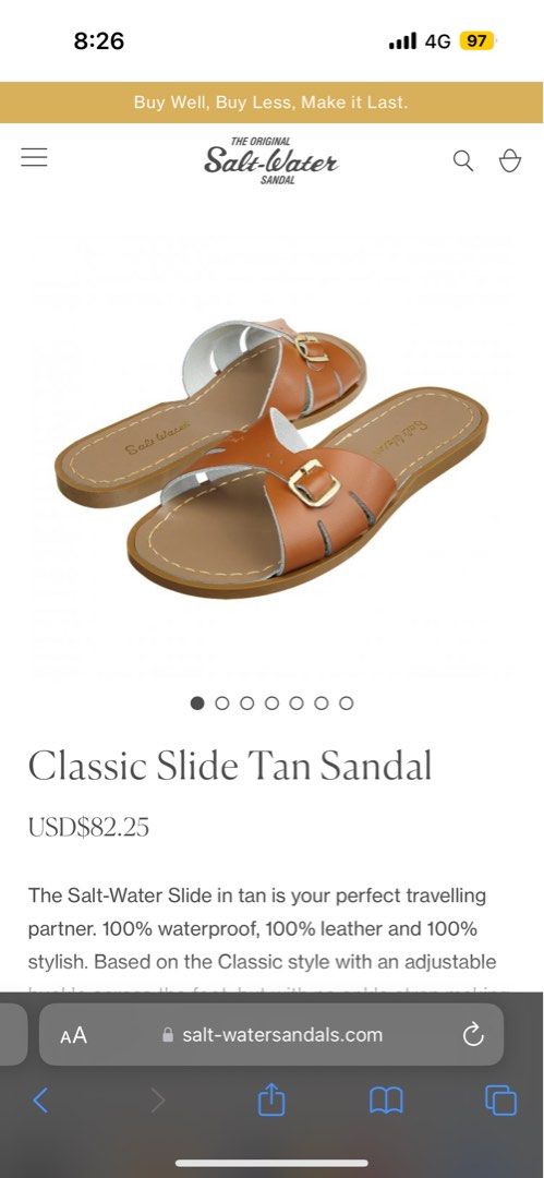Saltwater Classic Sandals in Tan