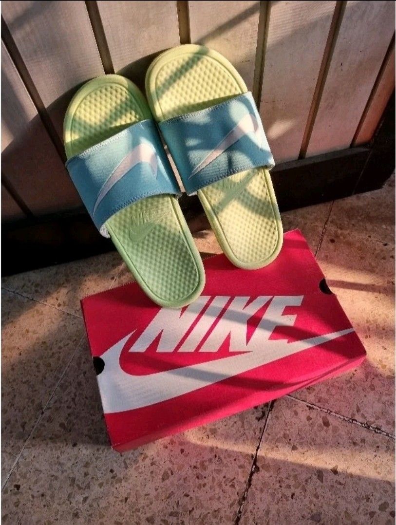 SANDAL NIKE PALED BLUE UKURAN 42 JUAL MURAH SAJA Fesyen Pria Sepatu Sandal di Carousell