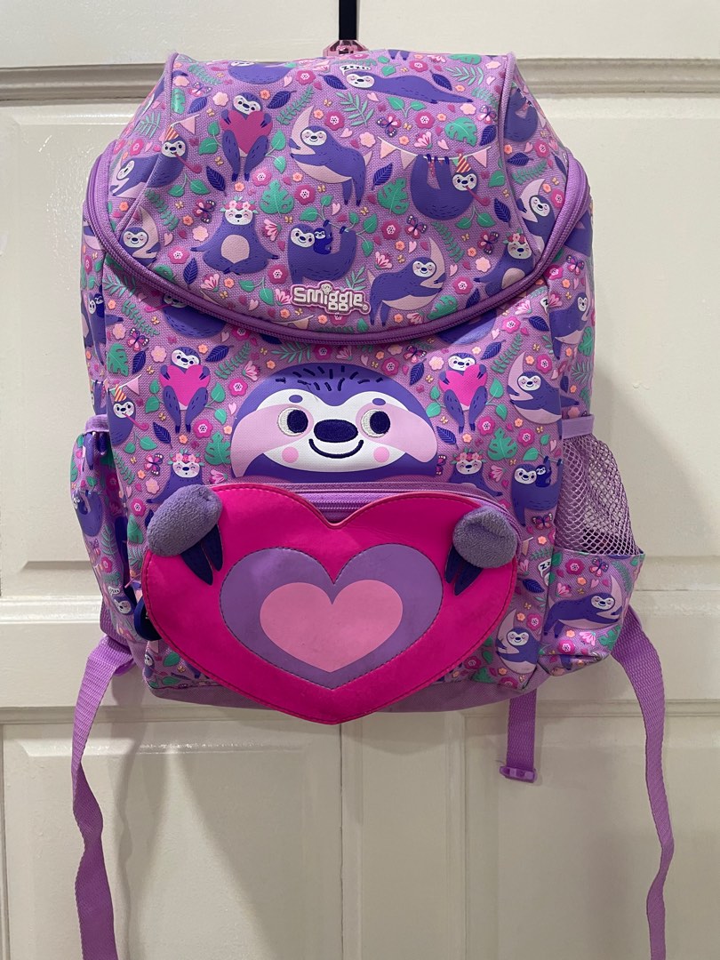 Smiggle sloth bag with hoodie