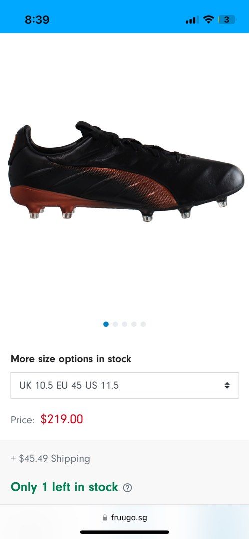 Puma soccer boots price online