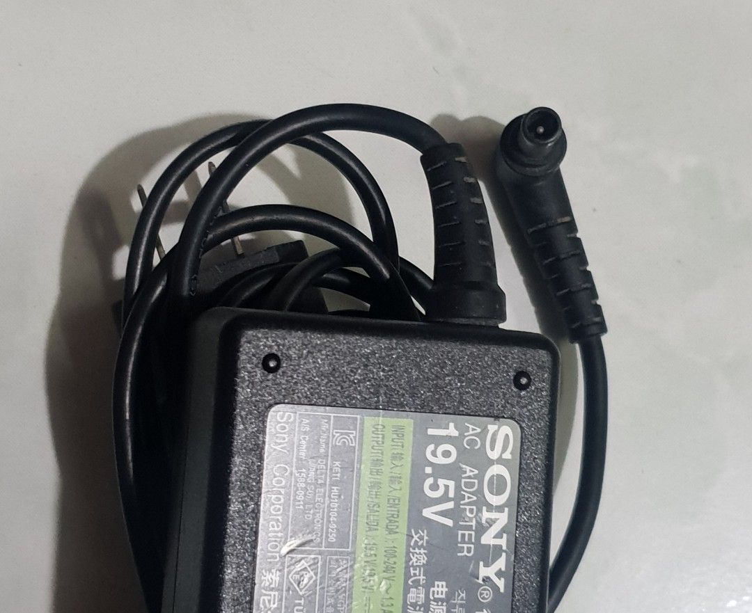 Sony vaio charger (Category: Chargers) located in Pasig City. Submitted by phgigapro (Listing ID 1289755151, Image 2). Description: Sony vaio laptop charger 19.5V 3.9A with power cable tested good working condition pick up or lalamove only Pasig.
