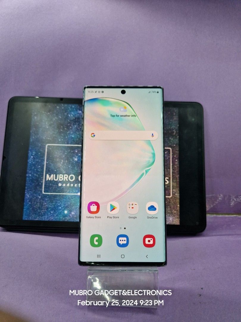 Sqmsung Note 10 plus (Category: Samsung) located in Quezon City. Submitted by mubrogadgets (Listing ID 1289690568, Image 1). Description: SUPER SALE!!! 🔥SAMSUNG Note 10 plus❤️ for sale or swap 12999 pesos only No issue no history of repair or issue ➡️Super linaw ng both camera ➡️Flagship Phone ➡️GAMING PHONE AND CAMERA PHONE ➡️HIGH QUALITY DISPLAY ➡️HIGH QUALITY PERFORMANCE •256gb/12gb • NTC approval •Dynamic AMOLED, HDR10+ •4300 mahh •Exynos 98