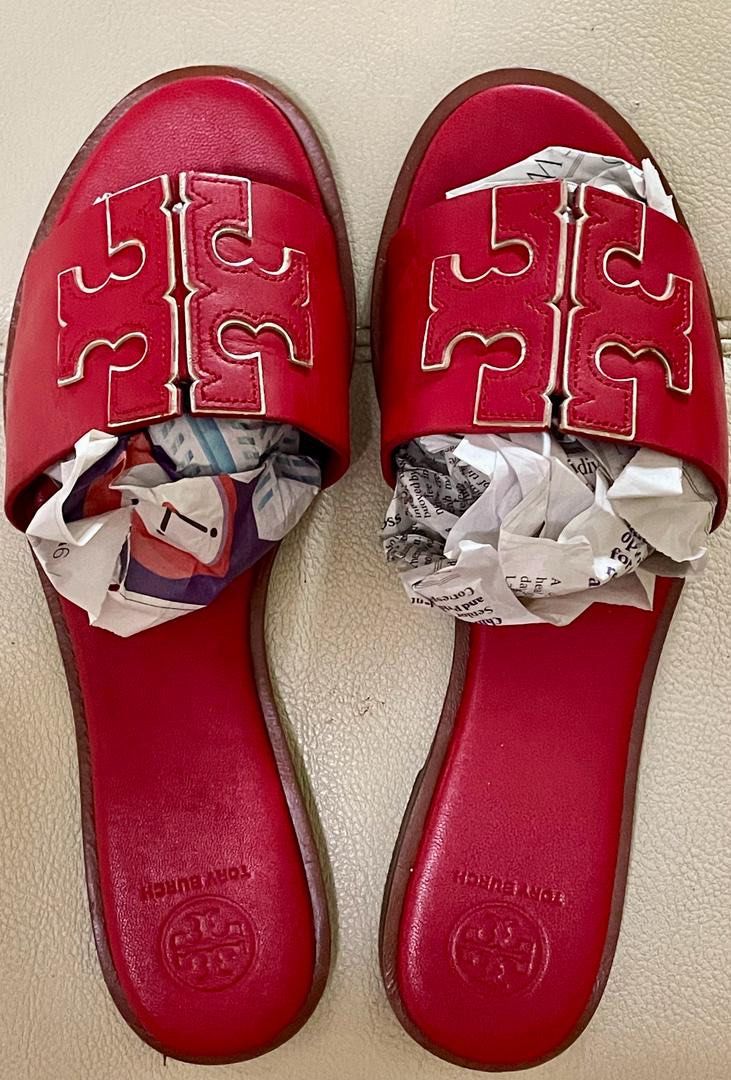 Tory burch clearance red slides