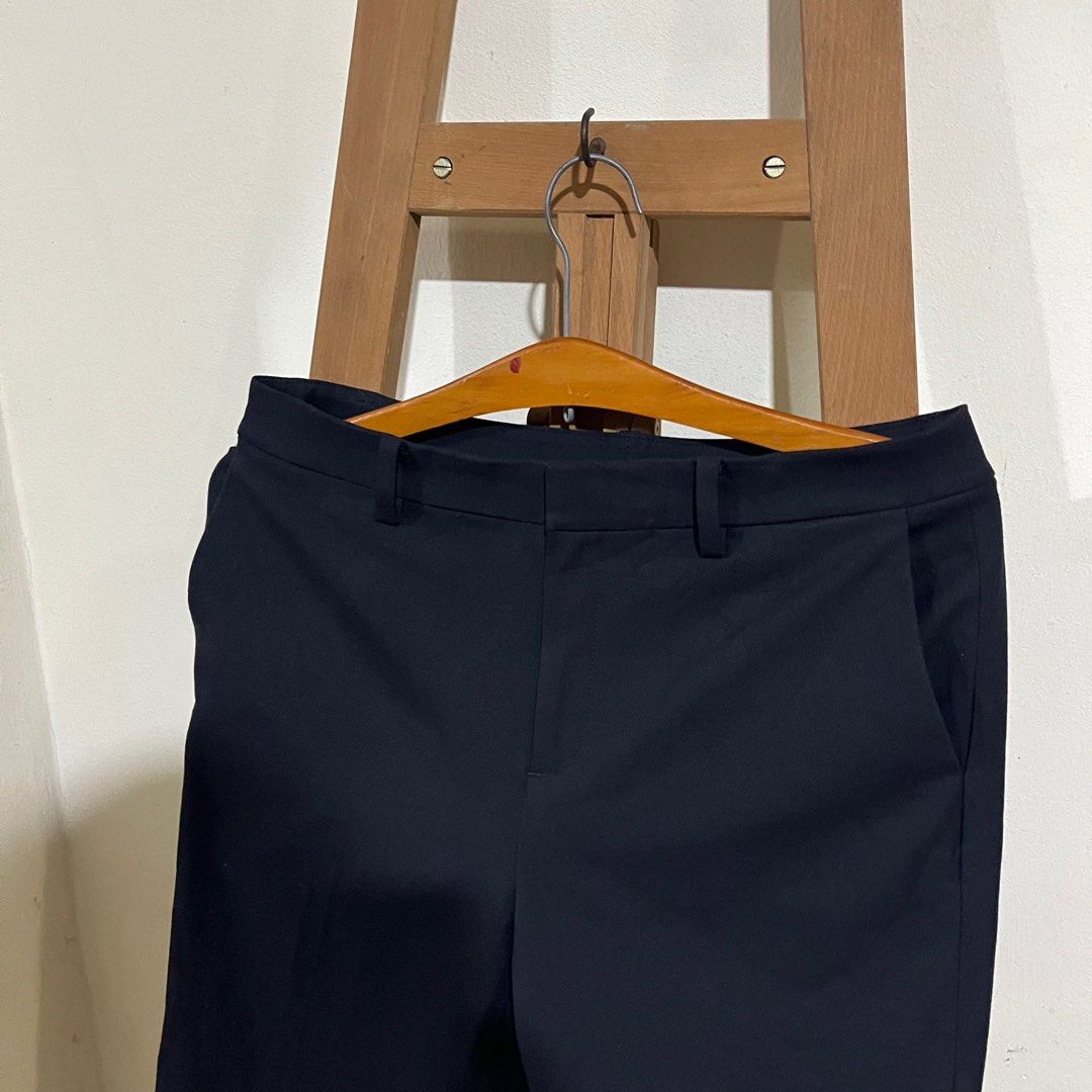 UNIQLO (M) Heattech 2Way Stretch Smart Ankle Pant Darkblue, Women's Fashion,  Bottoms, Other Bottoms on Carousell