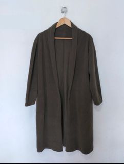 UNITED ARROWS Oversized Cashmere Open Front Long Cardigan