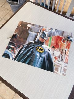 (Vintage) 1992 Batman Returns - Michael Keaton - Captain America - DC Comics - Marvel Comics - Double-Sided Foldout Poster