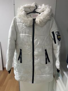 White winter clearance parka