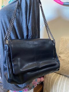 Zara ROCKER SHOULDER BAG WITH FLAP
