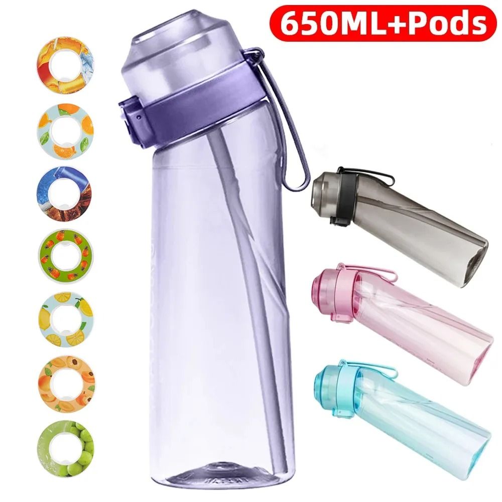 Air Water Up Bottle With Flavour pods, 650ml Sports Frosted Air