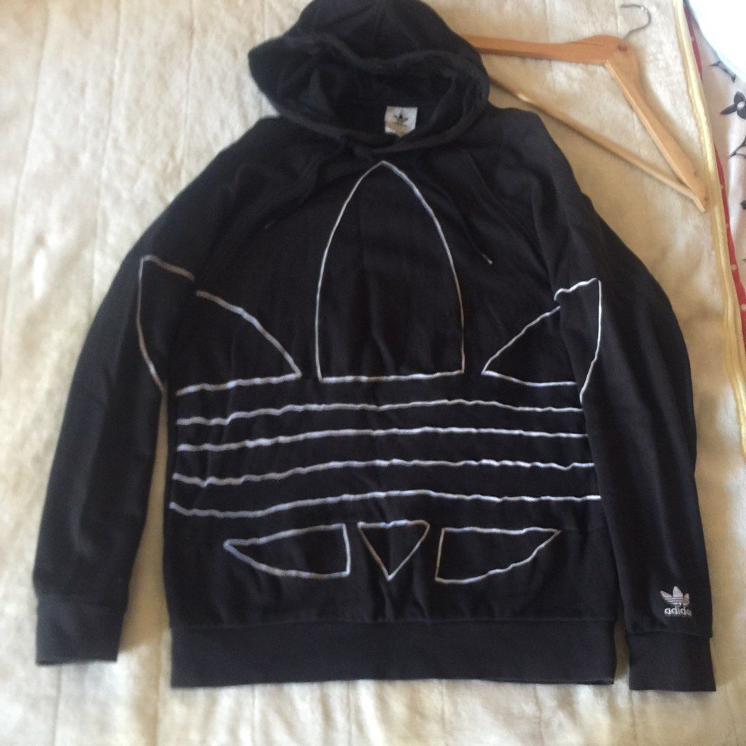 Auth Adidas Black Hood Sweater Men s Fashion Coats Jackets