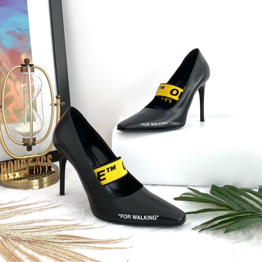 Off white sales for walking heels