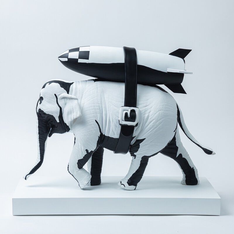 清貨大減價Medicom Toy X Sync Brandalism Collection Banksy Elephant 