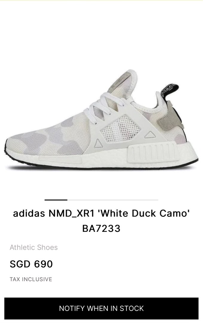 Adidas NMD XR1 Camo White UK7 Men s Fashion Footwear Sneakers on Carousell