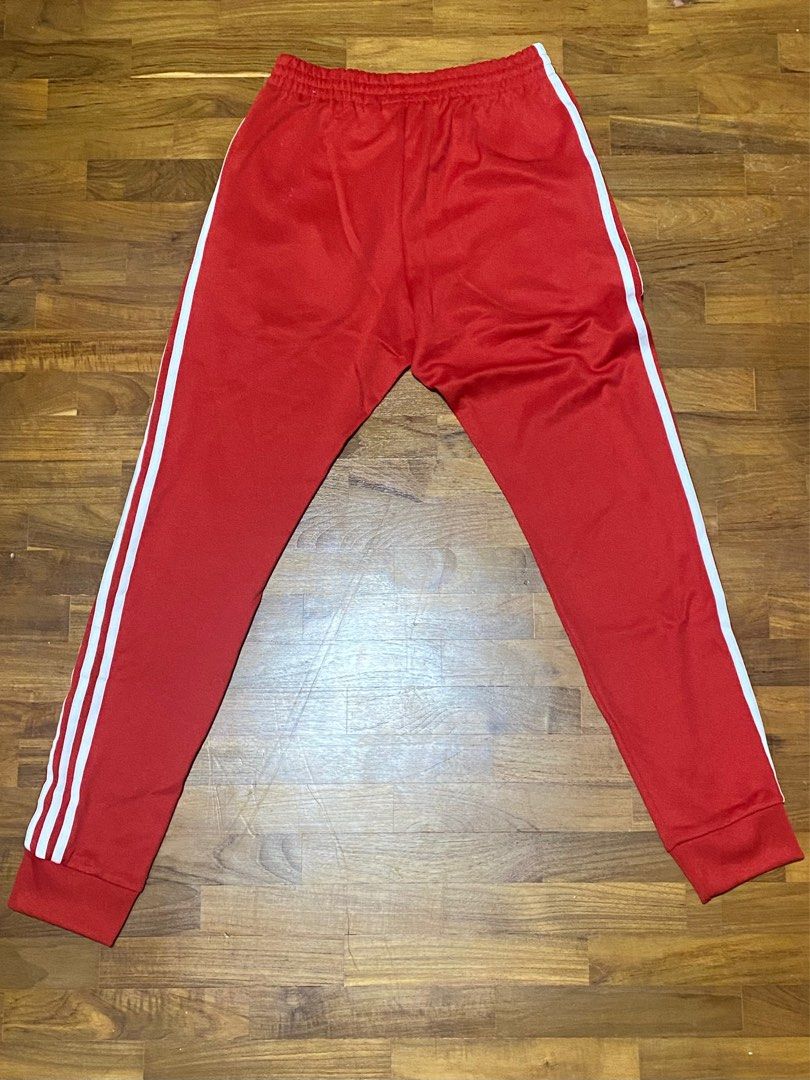 Red new arrivals joggers adidas