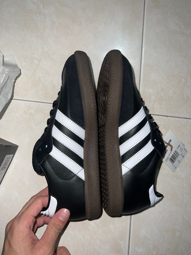 mens adidas samba black leather