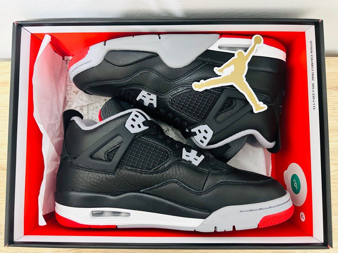 Air Jordan 4 Bred Reimagined 7y Men s Fashion Footwear