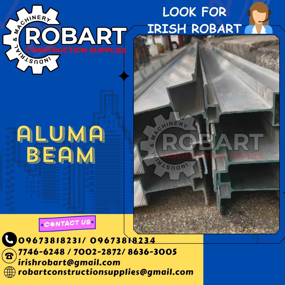 ALUMA BEAM (Category: Construction Tools & Equipment) located in Manila. Submitted by irishrobart_22 (Listing ID 1290009266, Image 1). Description: ALUMA BEAM M-036 140MM + SEND US MESSAGE FOR INQUIRIES ‼️‼️ LOOK FOR IRISH ROBART VBR : 0 9 6 7 3 8 1 8 2 3 1/ 0 9 6 7 3 8 1 8 2 3 4 LANDLINE 8-6 3 6 3 0 0 5 / 7 7 4 6 -6 2 4 / 7 0 0 2-2 8 7 2 GMAIL: I R I S H R O B A R T @ G M A I L . C O M Office Address: 1405 Yuseco St. Sta Cruz Manila 𝑹𝑶𝑩𝑨𝑹𝑻