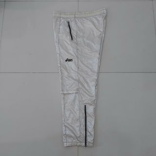 Asics White Trackpants Contra-Stitch Embroidered