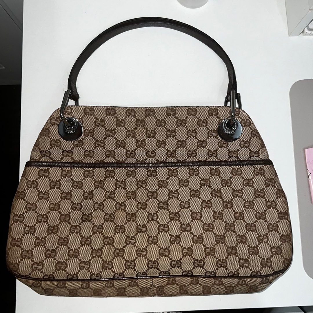 Gucci monogram canvas shoulder bag sales
