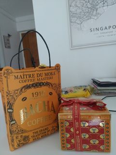 Bacha Coffee set with coffee cup saucer and coffee press, Food & Drinks ...