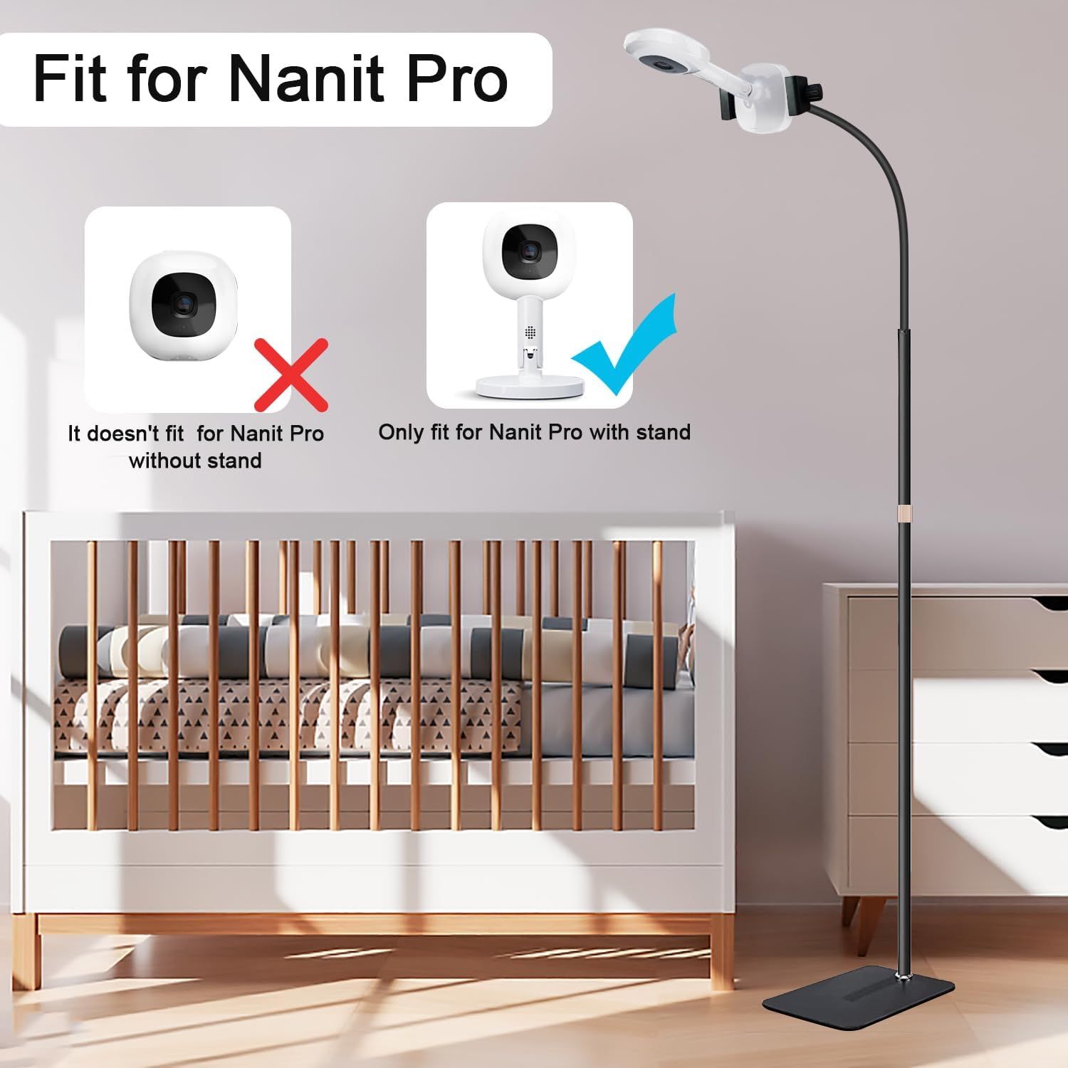 BFYTN Floor Holder Stand Mount with Clamp for Surveillance Camera