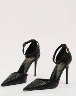 Black pointed heels