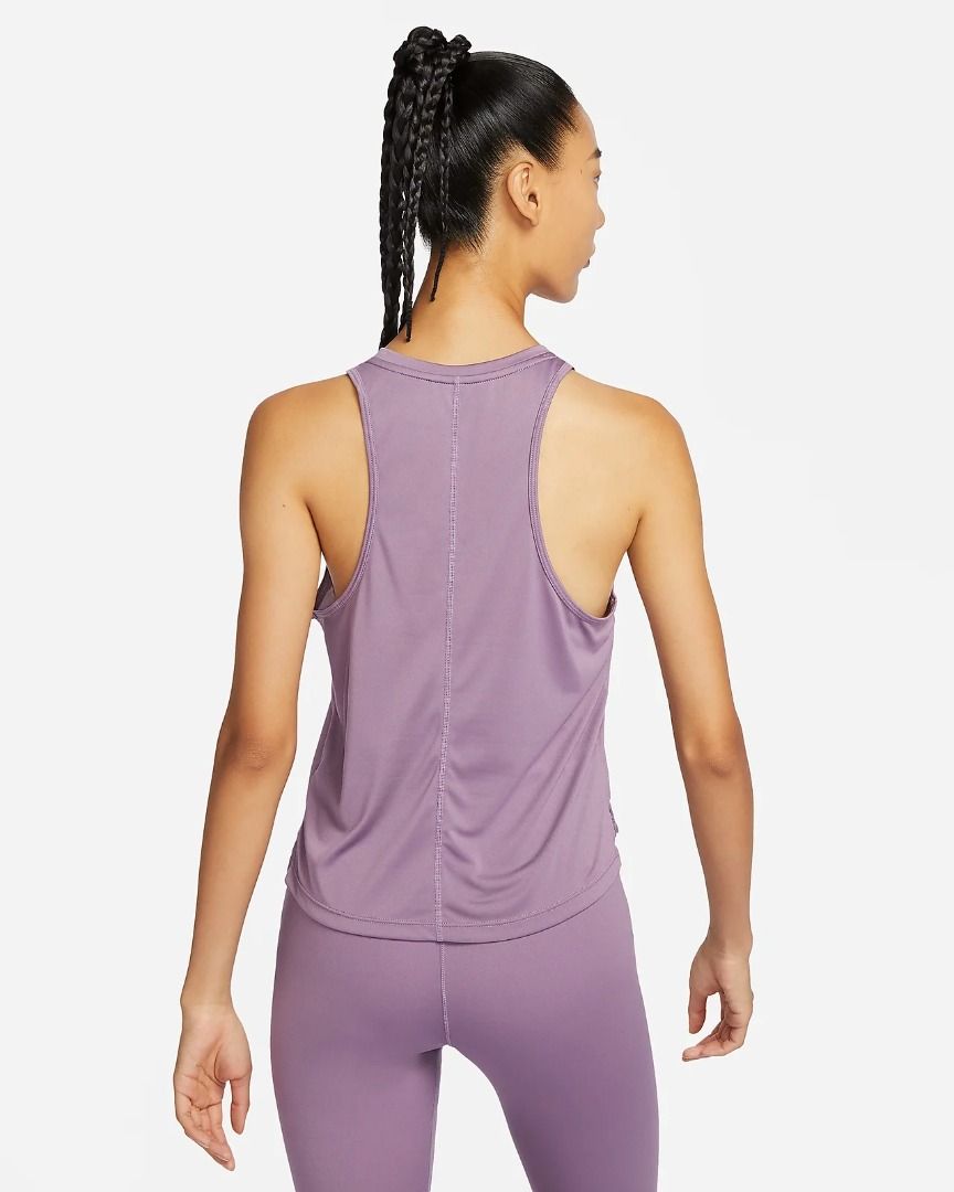 NEW-Nike Yoga Luxe Infinalon Women's Cropped Tank top Purple Lilac