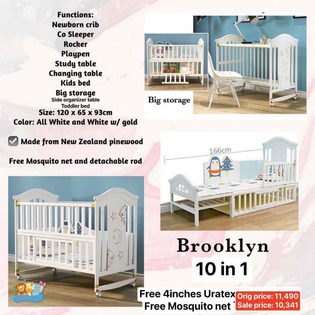 Brooklyn Crib with freebies Babies Kids Baby Nursery Kids
