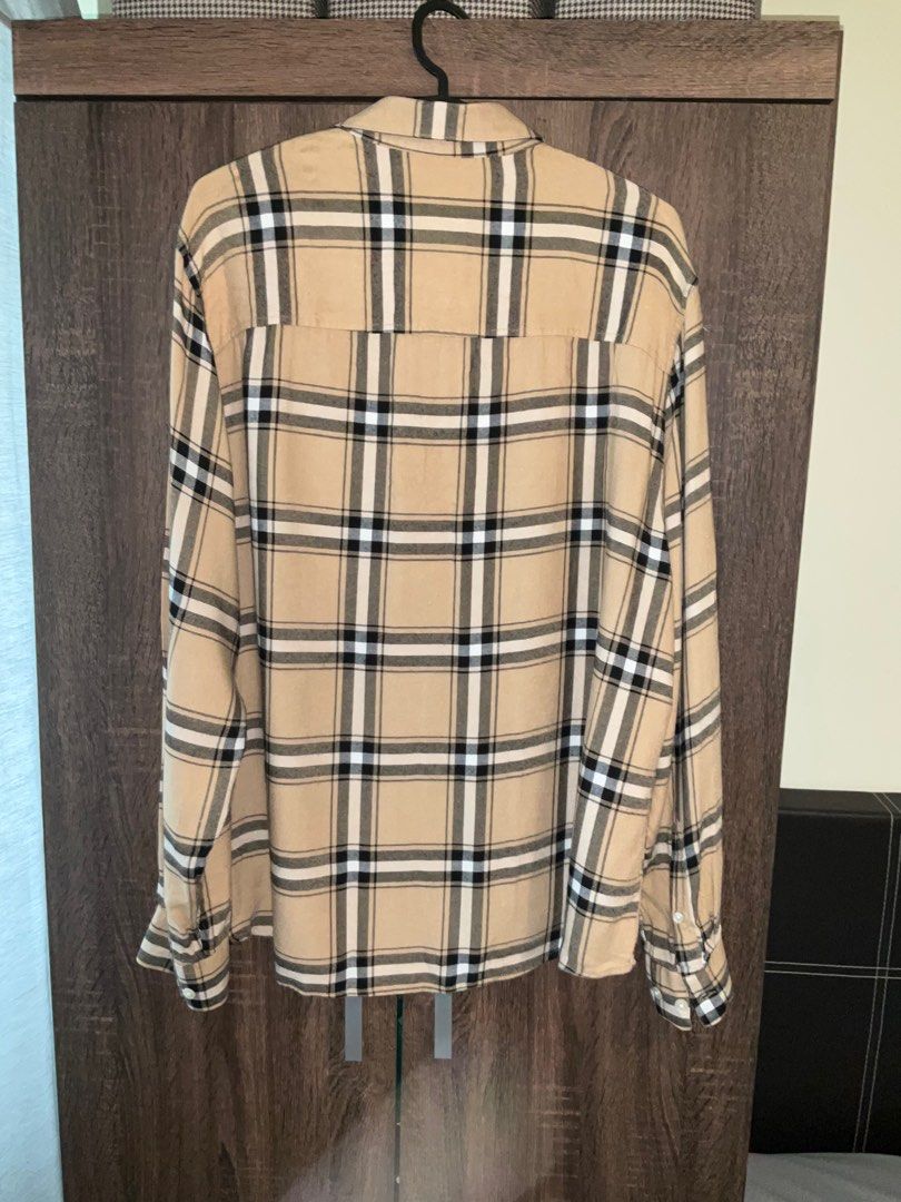 BURBERRY inspired checkered long sleeve shirt Men s Fashion Tops