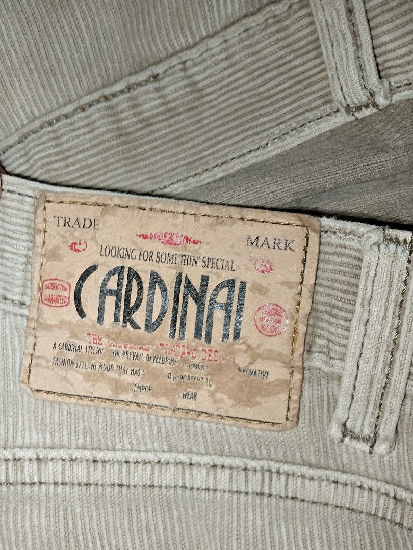 CELANA CORDUROY CARDINAL, Fesyen Pria, Pakaian Bawahan di Carousell