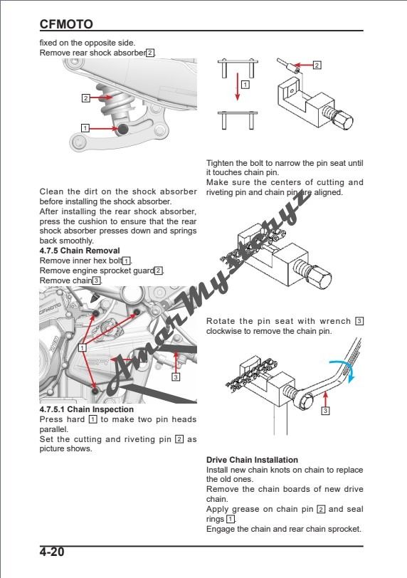 CFMOTO 450SR / 450 SR 2023 2024 Repair Service Manual +Parts
