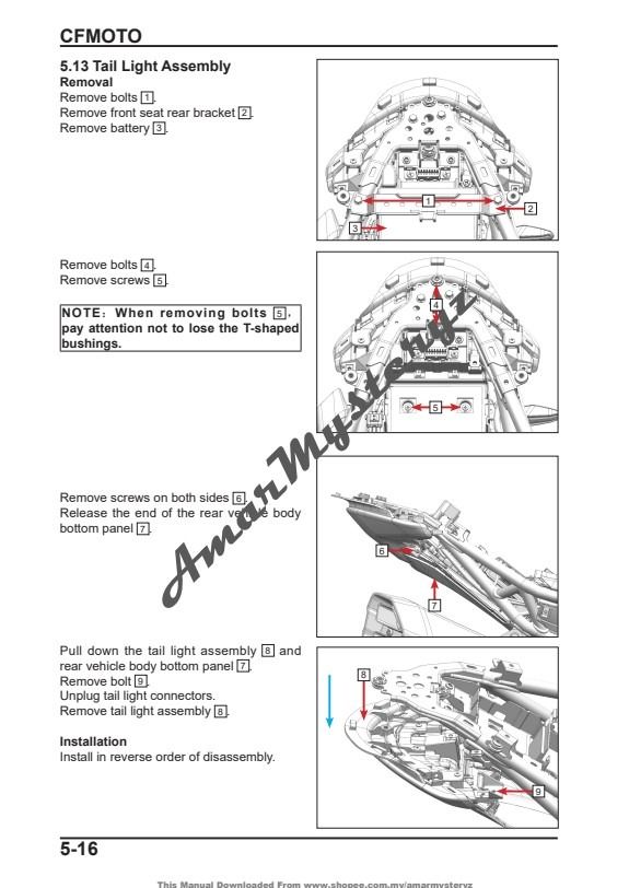 CFMoto 800NK / 800 NK 2023 2025 Repair Service Manual +Parts
