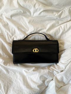 Christian Dior Vintage CD Convertible Clutch in Navy Blue