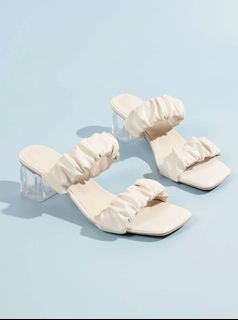 Simmi london kimana white croc clear detail heeled sandals deals