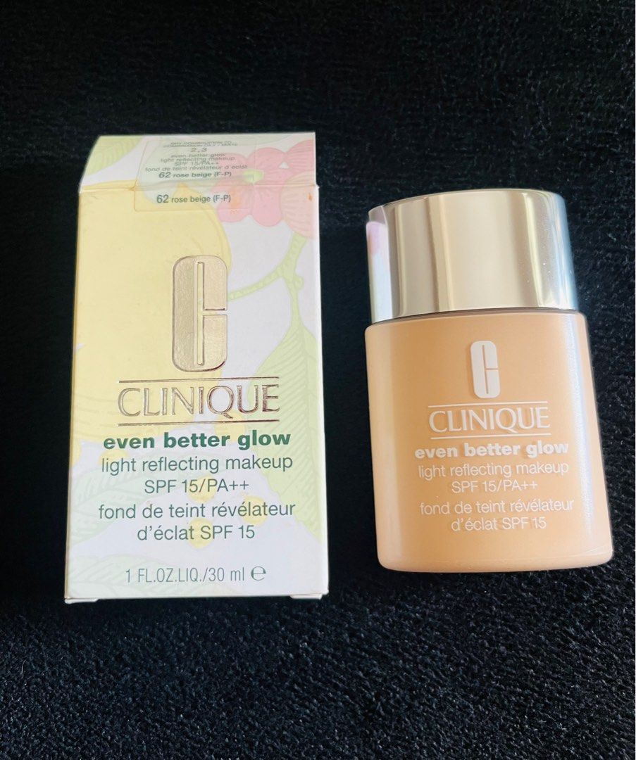 CLINIQUE EVEN BETTER GLOW LIGHT REFLECTING MAKEUP SPF15 (Category: Makeup) located in Makati City. Submitted by cashfrancefashioncosmetics_ph (Listing ID 1289971027, Image 2). Description: CLINIQUE EVEN BETTER GLOW LIGHT REFLECTING MAKEUP SPF15 Shade 62 rose beige❌ Size 30ml Original from USA pm for more details.