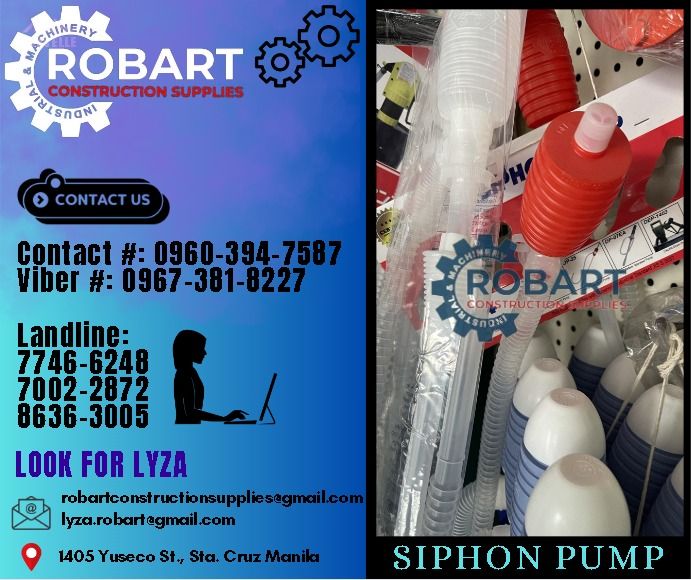 "Clover" Siphon Pump (Category: Construction Tools & Equipment) located in Manila. Submitted by lyzarobart11 (Listing ID 1289940447, Image 1). Description: "Clover" Siphon Pump Korea 𝐒𝐄𝐍𝐃 𝐔𝐒 𝐌𝐄𝐒𝐒𝐀𝐆𝐄 𝐅𝐎𝐑 𝐈𝐍𝐐𝐔𝐈𝐑𝐈𝐄𝐒 ‼️ 0 9 6 7 3 8 1 8 2 2 7 0 9 6 0 3 9 4 7 5 8 7 𝐋𝐚𝐧𝐝𝐥𝐢𝐧𝐞 𝐍𝐮𝐦𝐛𝐞𝐫𝐬: 𝟕 𝟕 𝟒 𝟔 - 𝟔 𝟐 𝟒 𝟖 / 𝟕 𝟎 𝟎 𝟐 - 𝟐 𝟖 𝟕 𝟐 / 𝟖 𝟔 𝟑 𝟔 - 𝟑 𝟎 𝟎 𝟓 𝐋𝐎𝐎𝐊 𝐅𝐎𝐑 𝐋𝐘𝐙𝐀 𝘌𝘮𝘢𝘪𝘭: 𝘳𝘰𝘣𝘢𝘳𝘵�