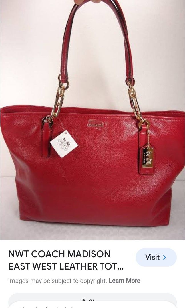 Coach madison east west tote clearance