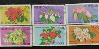 CTO Philippine Flowers🌹🌹🌺 Complete Set 30 sentimo to 5 Piso old Stamps Unused 5 sets available