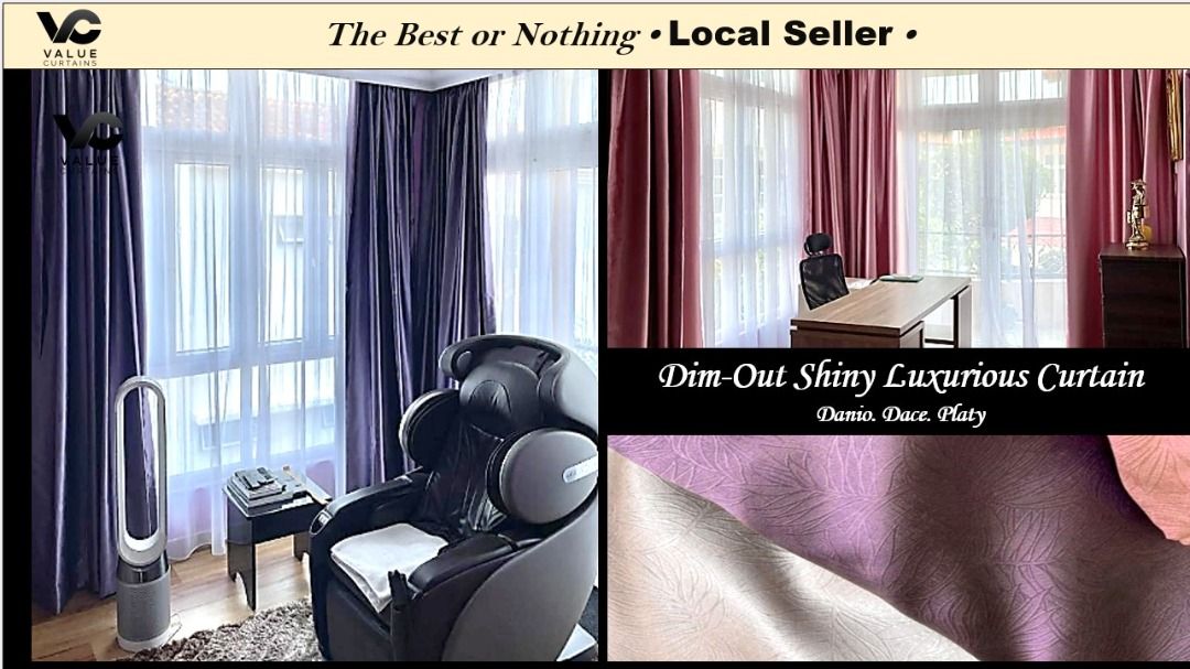 Customize Dim Out Night Curtains, Glossy/Shiny Luxurious Curtains  (MANY COLORS AVAILABLE)62863114564099110