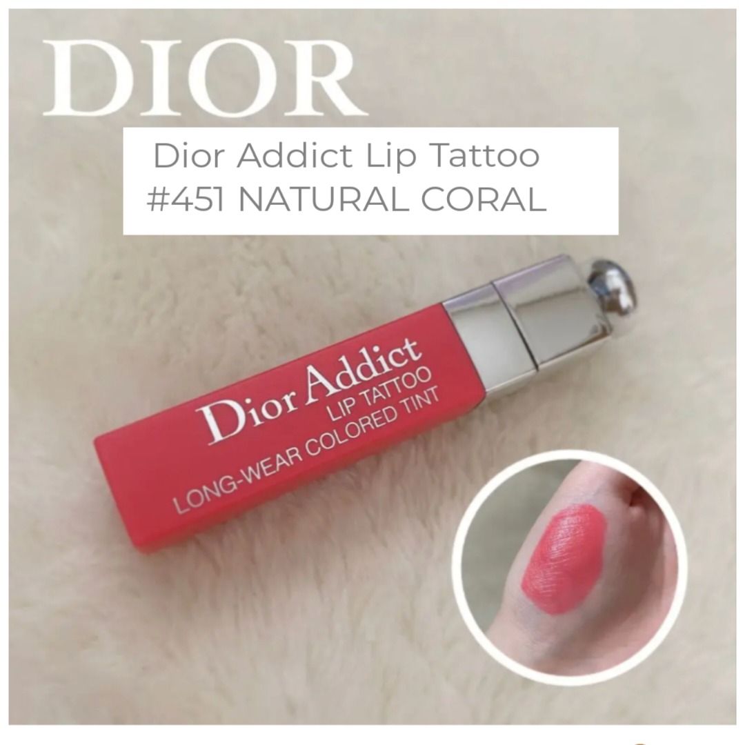 (FLASH SALE) Dior Addict Lip Tattoo 451 Natural Coral Preloved Dior Lip