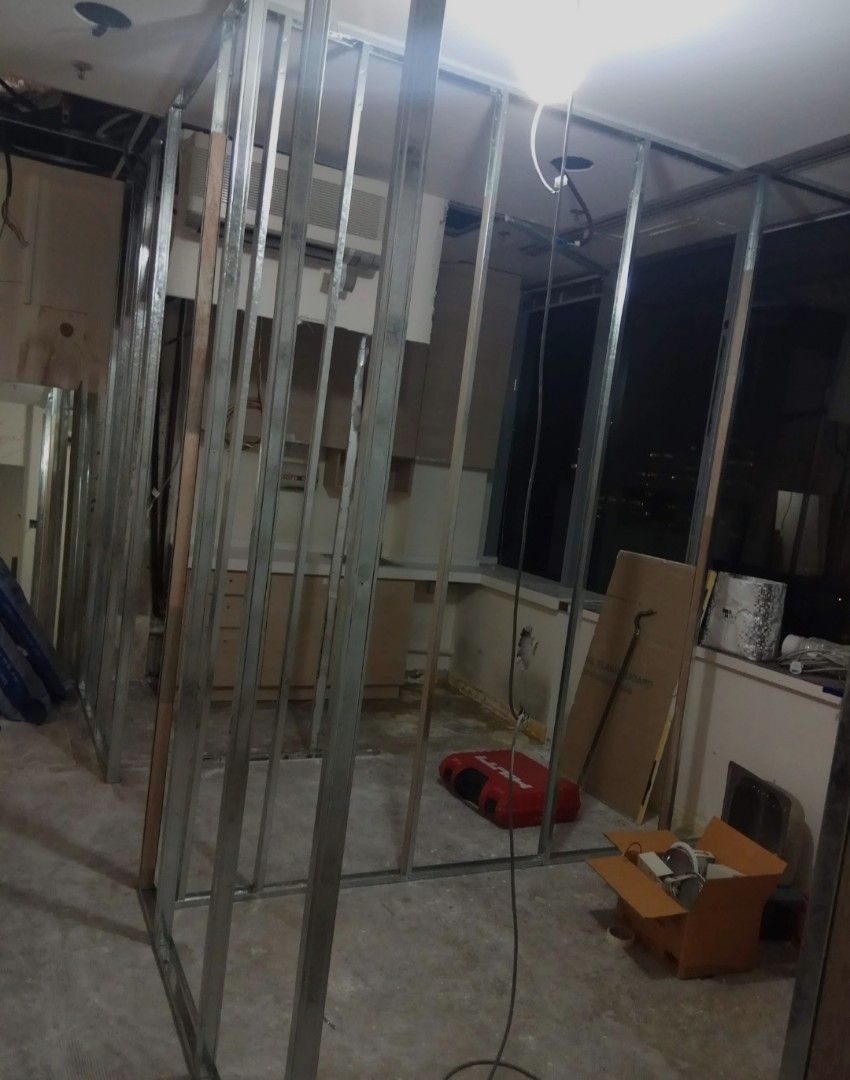 False ceiling/Partition services/ Home partition/ Drywall false ceiling partition/L Box/Electrical full house warning #electrician#electrician service62863093003265114