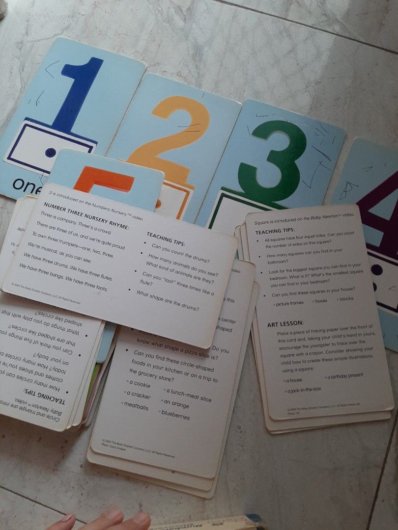 Flashcard baby einstein numbers and shapes buku alat tulis buku