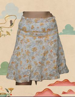 flowy floral midi skirt | fairycore cottagecore vintage summer aesthetic