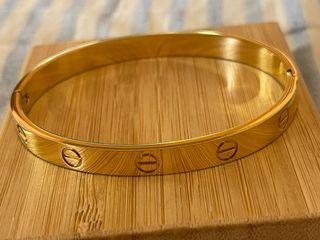Gold plated Cartier Bangle