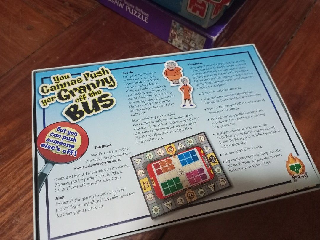 Granny off the Bus Board Game, Hobbies & Toys, Toys & Games on Carousell