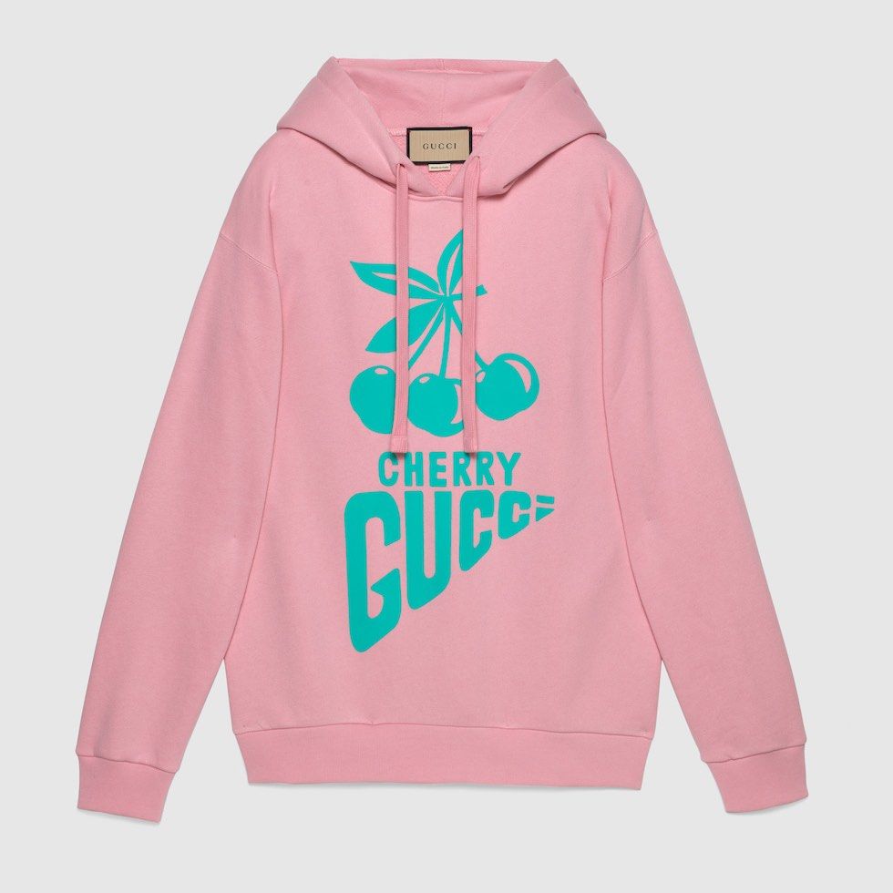 Pink Gucci Sweatshirts Gucci Pink Blind For Love Print Cotton Knit