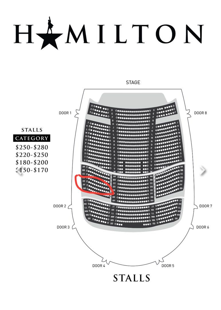 Hamilton tickets shop sunday
