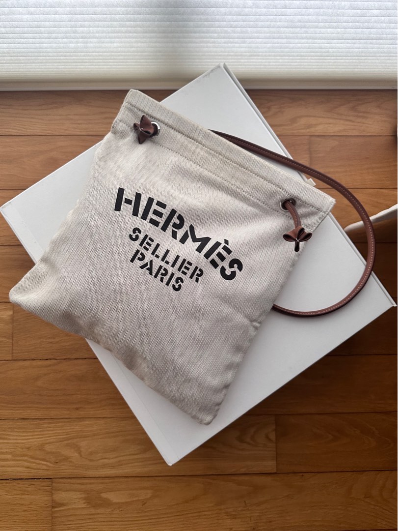 HERMES ALINE CANVAS BAG RP 1 950 Luxury Bags Wallets on