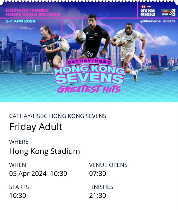 HK Rugby 7s 2024 Tickets, 門票＆禮券, 活動門票 Carousell