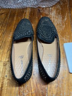 Hush Puppies Black Flats with Studs  Size 8